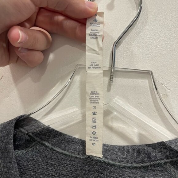 Lululemon Swiftly Tech Long Sleeve Crew Neck Top Grey Size 4 - Picture 7 of 10